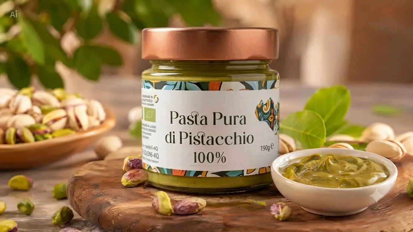 Vasetto di pasta pura di pistacchio Santani